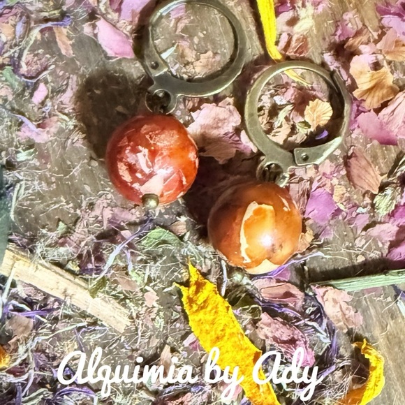 Alquimia by Ady Red and Brown Earrings imperial jasper - Picture 1 of 1